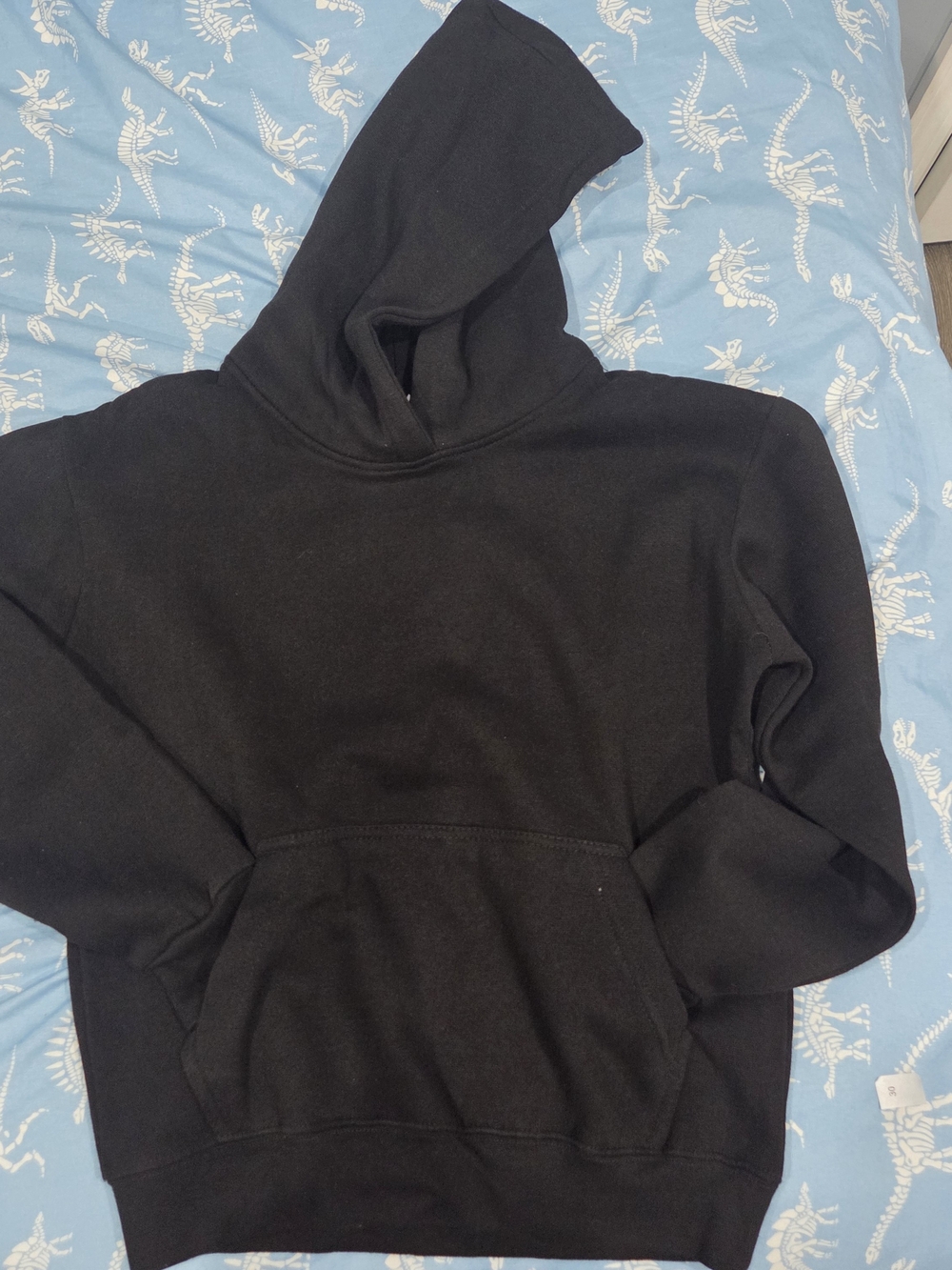 Black Hooded Pullover Sweatshirt - Boy's Casual Hoodie